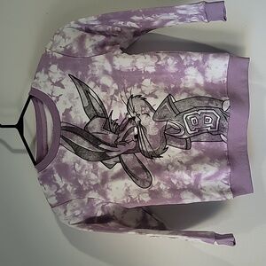Purple Bugs Bunny Graphic Sweat Shirt